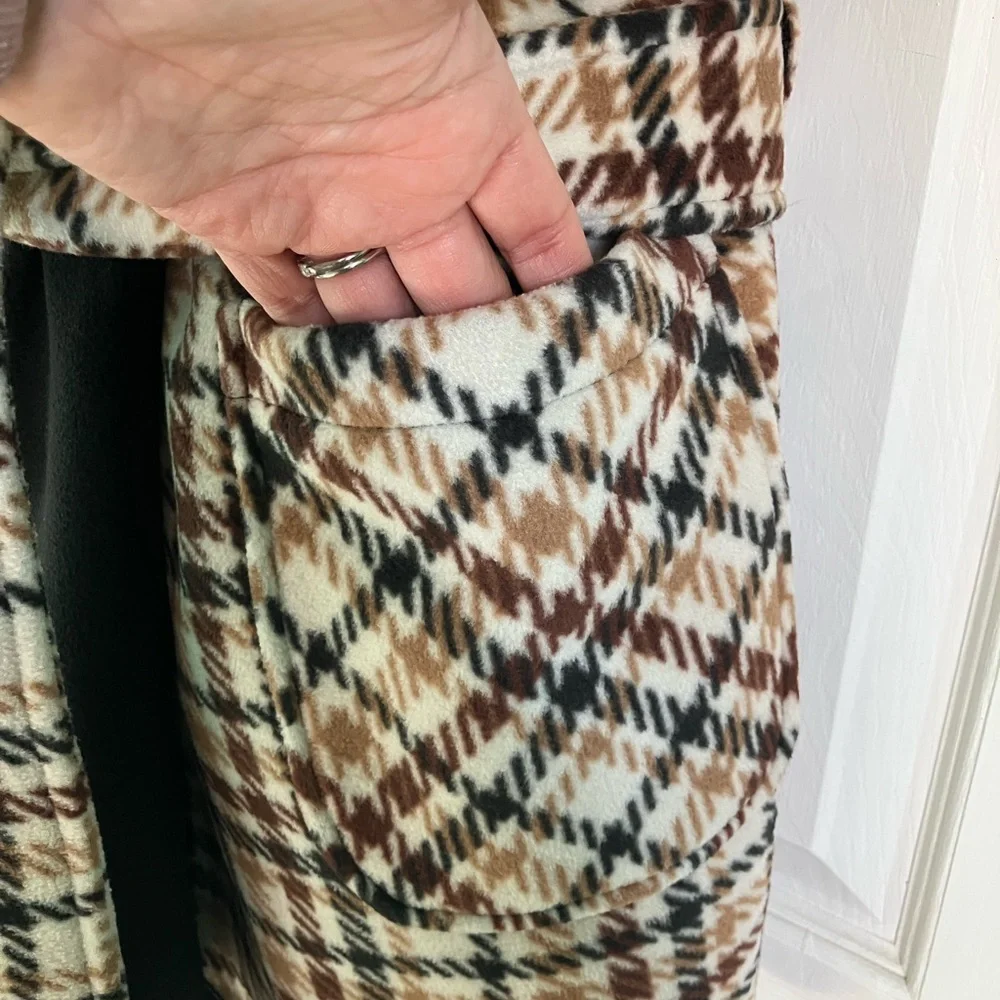 ⚡️RACHEL Rachel Roy Brown & Black Textured Cape - Picture 3 of 8